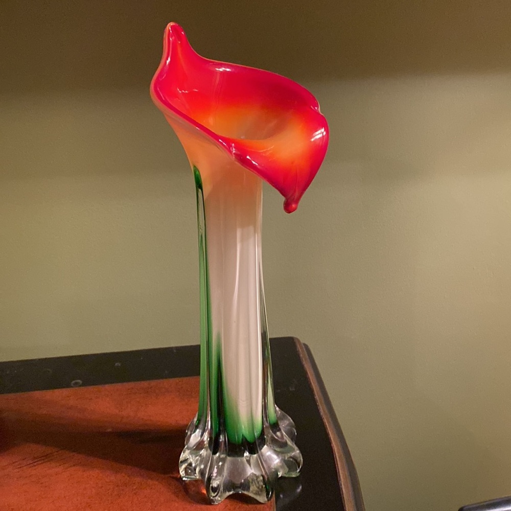Large Art Glass Jack in the Pulpit vase 12” One of a kind - Picture 6 of 6